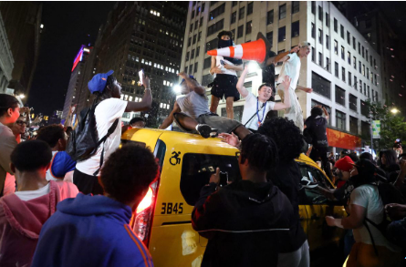 Disturbios en Times Square por el Campeonato de los Knicks